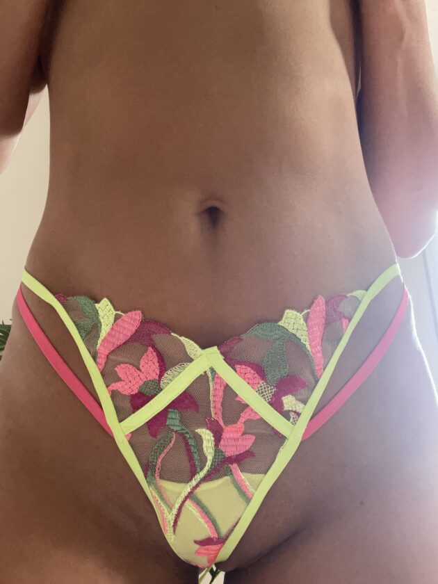 Chloe's Neon Yellow & Pink G-String