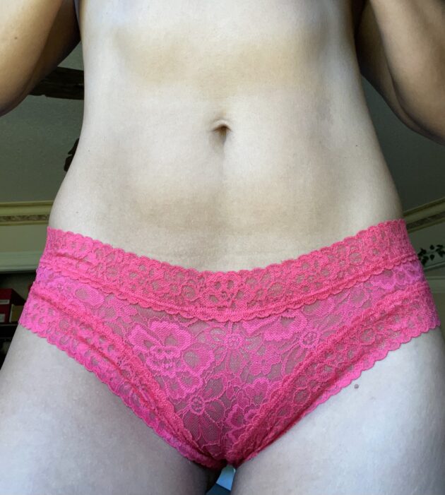 Chloe's Hot Pink Floral Lace Cheekies - Image 2