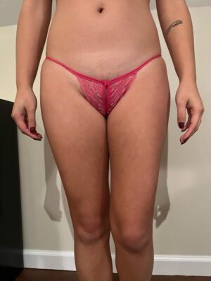 Jasmine’s Hot Pink Crotchless Thong