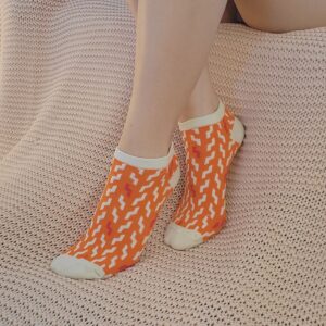 Zira’s Orange & White Socks