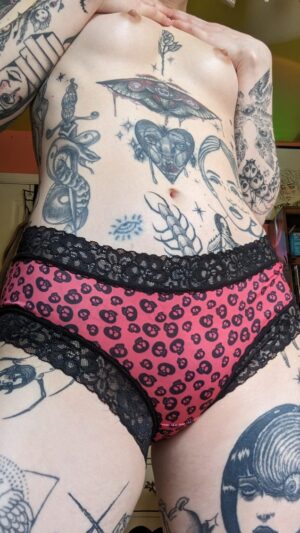 Veronica’s Pink and Black Skull Panty