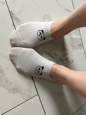 Selena’s White Panda Socks