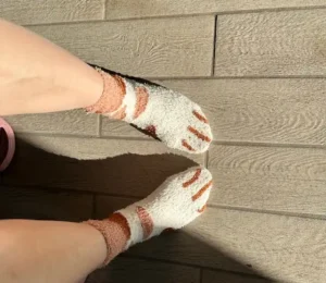 Selena’s Fluffy Cat Paw Socks