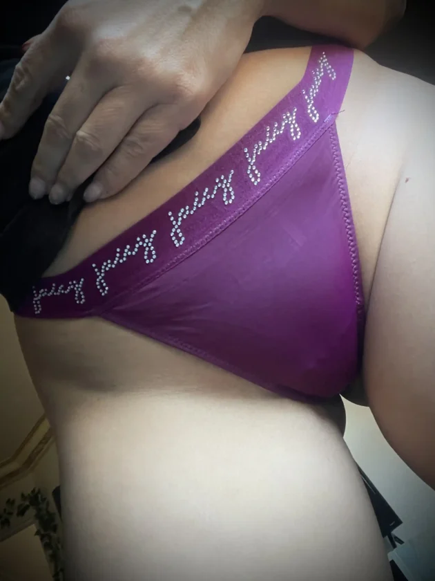 Chloe's Purple Silky JUICY Thong