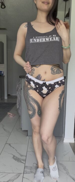 Selena’s Black Sheer Back Space Bunny Panty