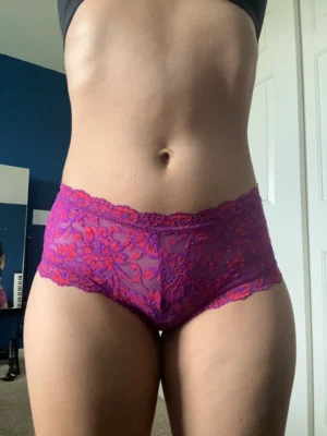 Belle’s Magenta and Red Floral Lace Panty