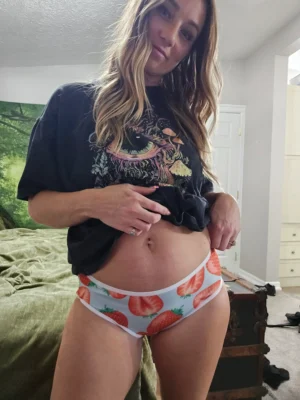 Carey’s Worn Blue Strawberry Fullback Panty