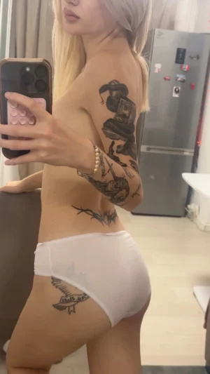 Azalea’s Worn White Panty