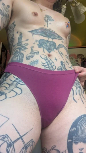Veronica’s Worn Maroon Thong