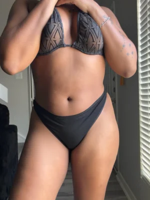 Bri’s Worn Black Thong