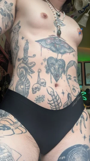 Veronica’s Worn Black Lace Back Panty